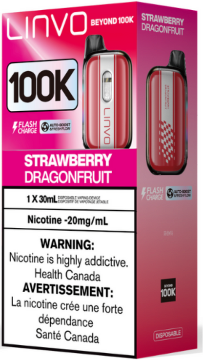 Linvo Beyond 100K Disposable Strawberry Dragonfruit