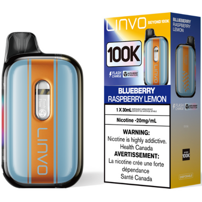 Linvo Beyond 100K Disposable Vape Blueberry Raspberry Lemon