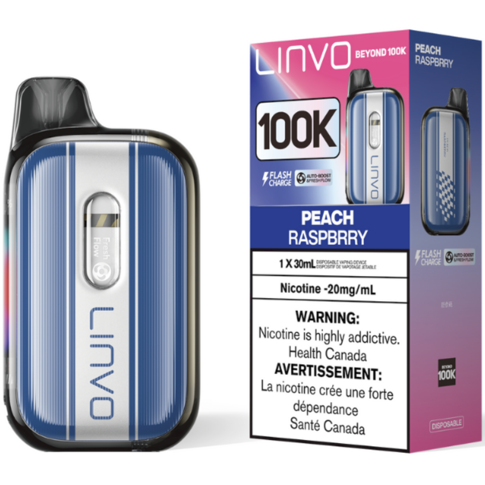 Linvo Beyond 100K Disposable Vape Peach Raspberry