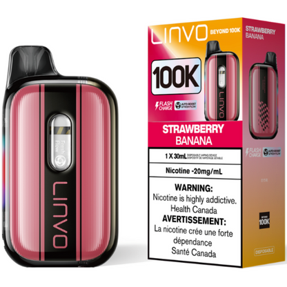 Linvo Beyond 100K Disposable Vape - Strawberry Banana Cloud Island Vapour Linvo Beyond 100K Disposable Vape - Strawberry Banana Cloud Island Vapour