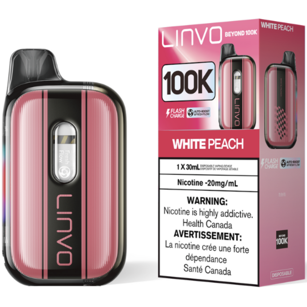 Linvo Beyond 100K Disposable Vape White Peach
