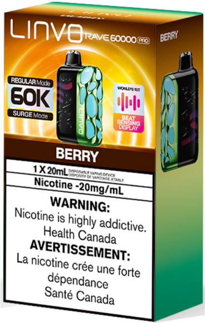 Linvo Rave 60000 Pro 60K Disposable Berry