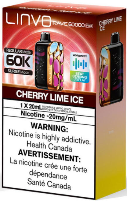 Linvo Rave 60000 Pro 60K Disposable Cherry Lime Ice