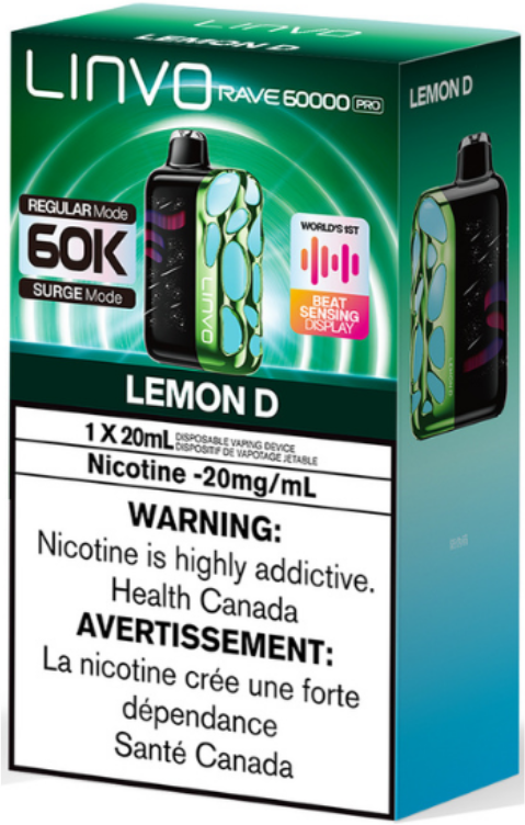 Linvo Rave 60000 Pro 60K Disposable Lemon D