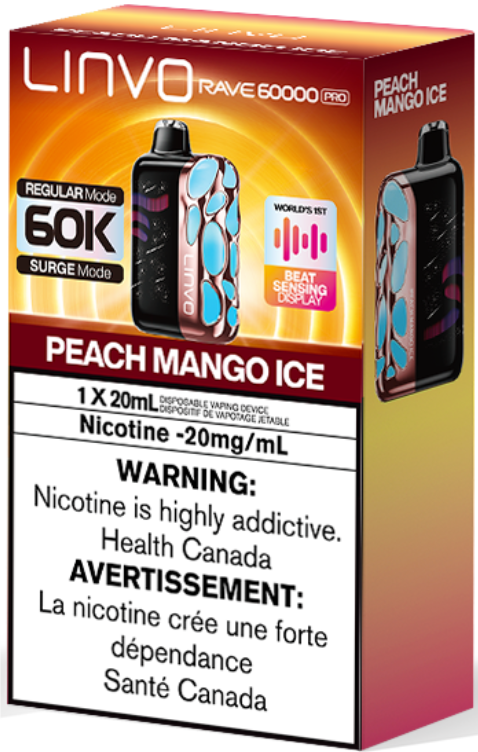 Linvo Rave 60000 Pro 60K Disposable Peach Mango Ice