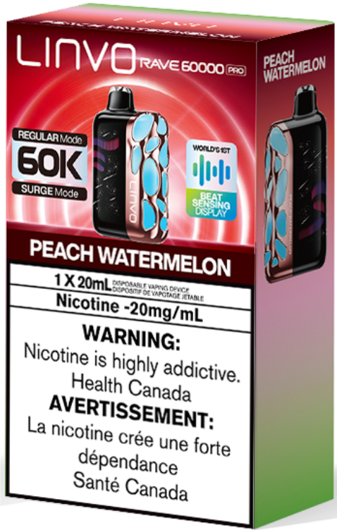 Linvo Rave 60000 Pro 60K Disposable Peach Watermelon
