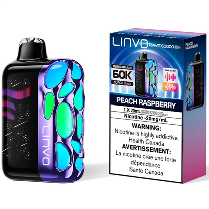 Linvo Rave 60000 Pro Disposable Vape Peach Raspberry