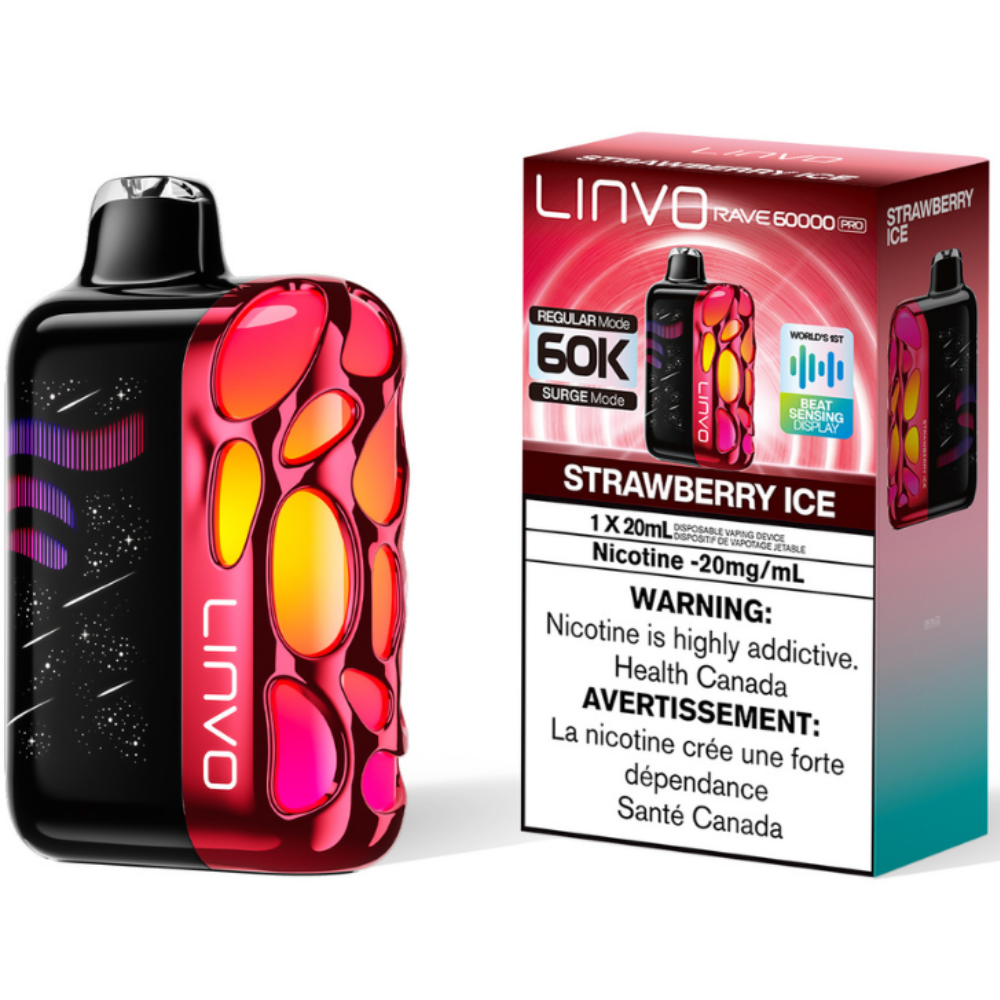Linvo Rave 60000 Pro Disposable Vape Strawberry Ice