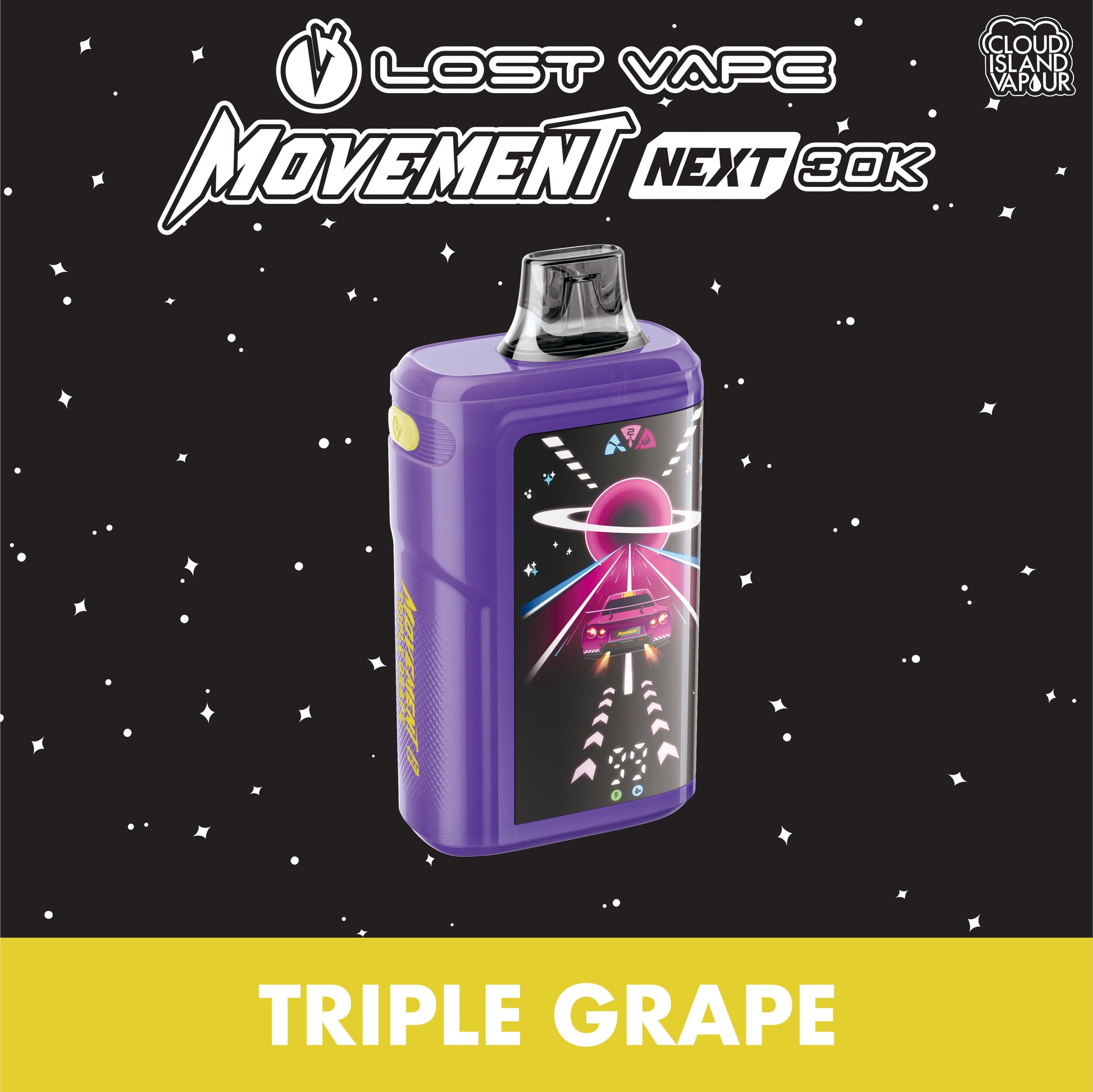 Lost Vape Movement Next 30K Disposable Vape - Triple Grape Cloud Island Vapour Lost Vape Movement Next 30K Disposable Vape - Triple Grape Cloud Island Vapour