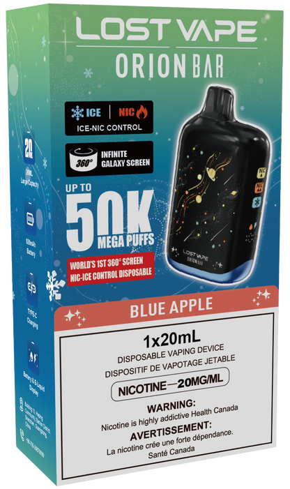 Lost Vape Orion Bar 50K Disposable Blue Apple