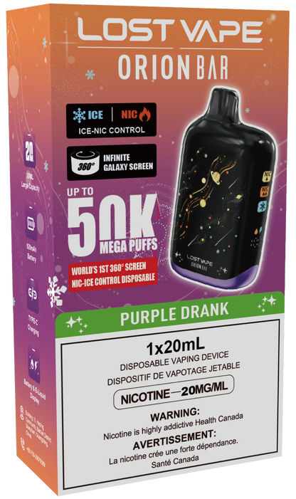 Lost Vape Orion Bar 50K Disposable Purple Drank