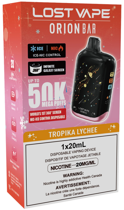 Lost Vape Orion Bar 50K Disposable Vape - Tropika Lychee Cloud Island Vapour Lost Vape Orion Bar 50K Disposable Vape - Tropika Lychee Cloud Island Vapour
