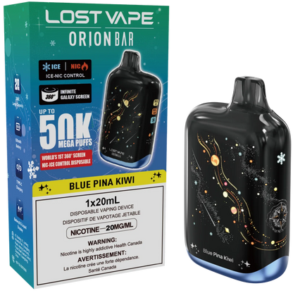 Lost Vape Orion Bar 50K Disposable Vape Blue Pina Kiwi