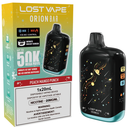 Lost Vape Orion Bar 50K Disposable Vape Peach Mango Punch