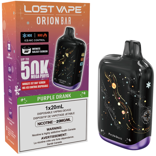 Lost Vape Orion Bar 50K Disposable Vape Purple Drank