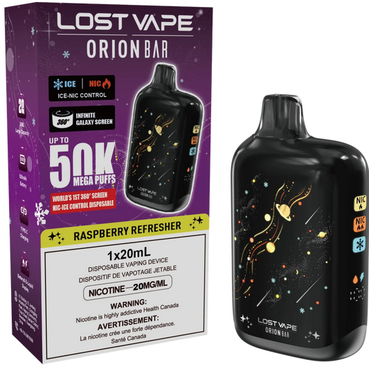 Lost Vape Orion Bar 50K Disposable Vape Raspberry Refresher