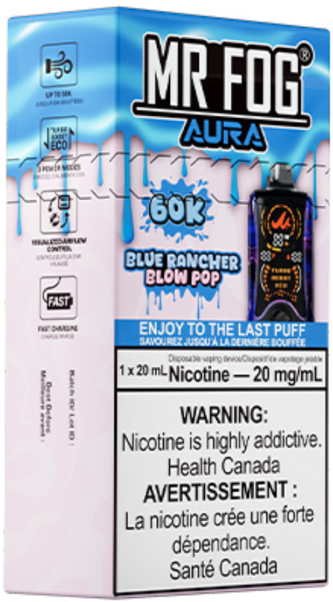 MR FOG AURA 60K Disposable Blue Rancher Blow Pop