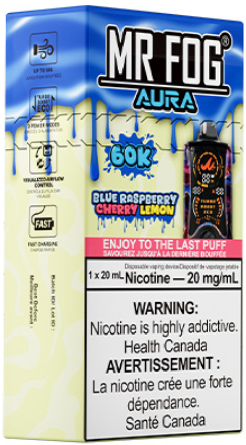 MR FOG AURA 60K Disposable Blue Raspberry Cherry Lemon