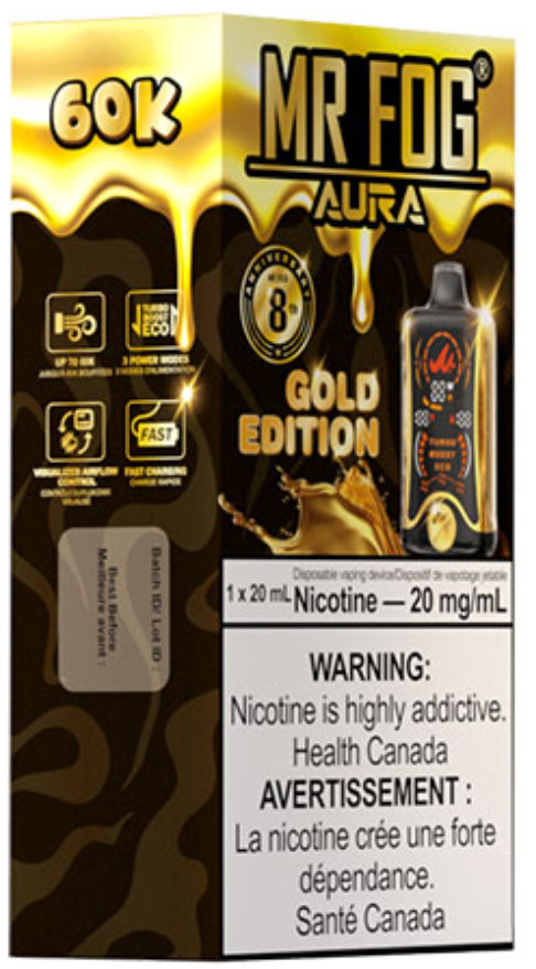 MR FOG AURA 60K Disposable Gold Edition