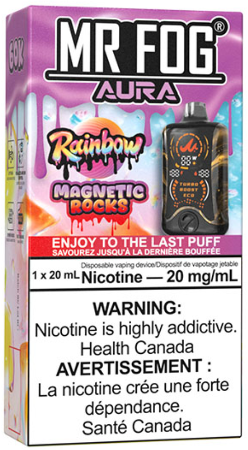 MR FOG AURA 60K Disposable Rainbow Magnetic Rocks