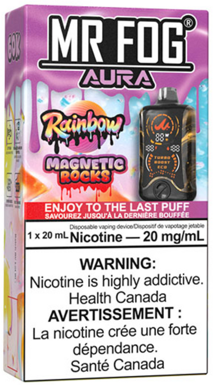 MR FOG AURA 60K Disposable Rainbow Magnetic Rocks