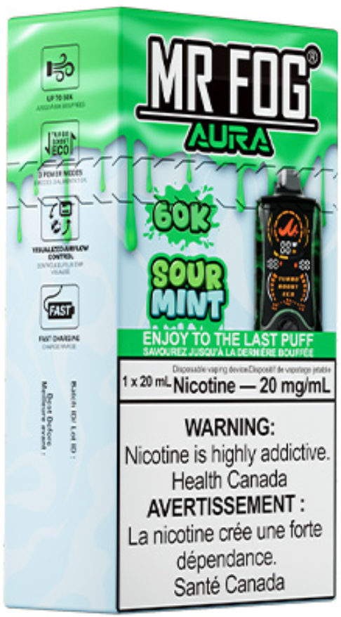 MR FOG AURA 60K Disposable Sour Mint