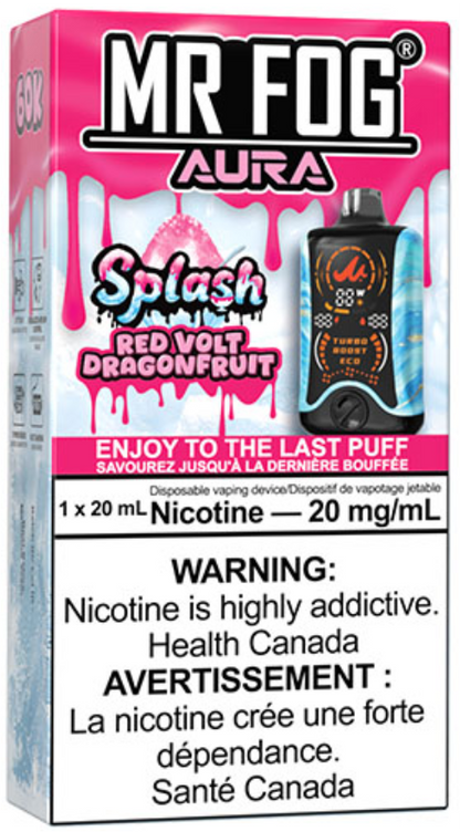 MR FOG AURA 60K Disposable Splash Red Volt Dragonfruit