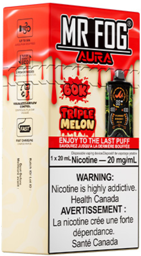 MR FOG AURA 60K Disposable Triple Melon