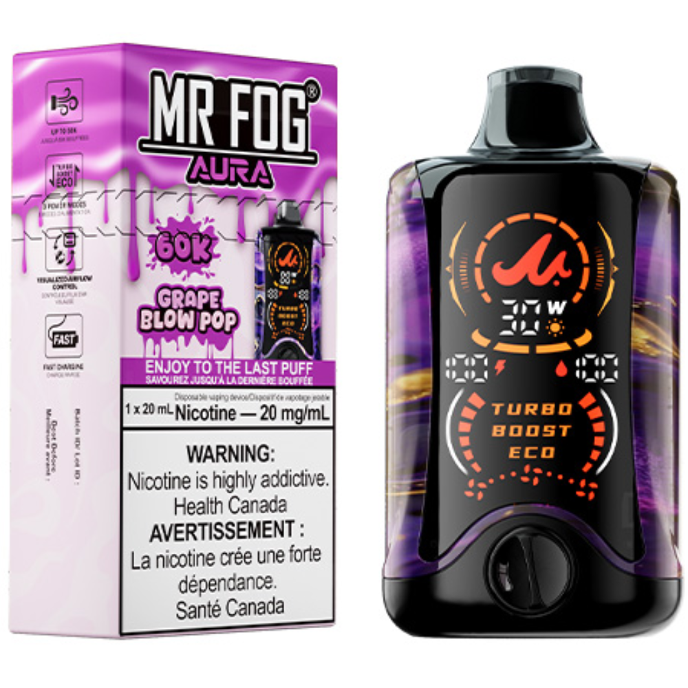 MR FOG AURA 60K Disposable Vape Grape Blow Pop