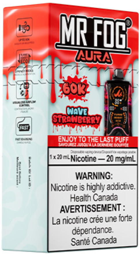 MR FOG AURA 60K Disposable Wave Strawberry
