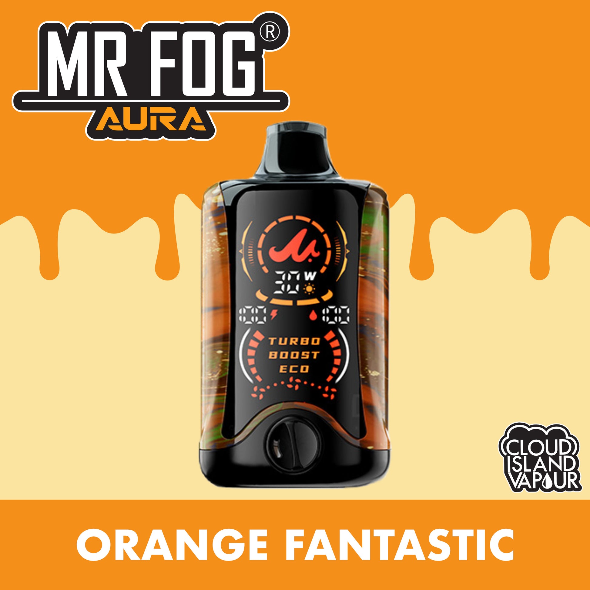 MR FOG AURA 60K Disposable Vape - Orange Fantastic Cloud Island Vapour MR FOG AURA 60K Disposable Vape - Orange Fantastic Cloud Island Vapour