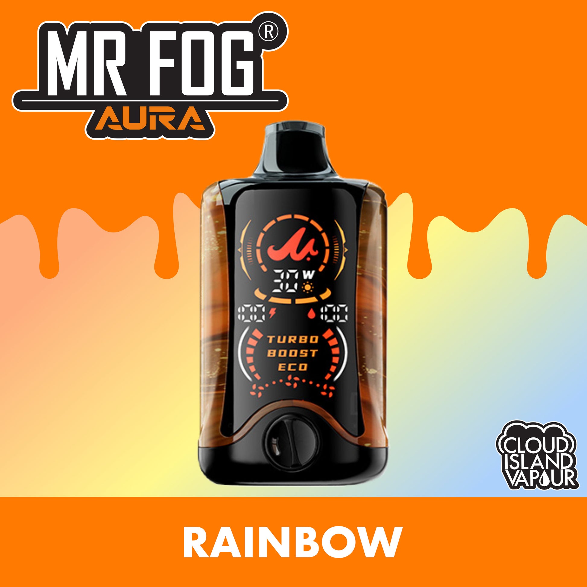 MR FOG AURA 60K Disposable Vape - Rainbow Cloud Island Vapour MR FOG AURA 60K Disposable Vape - Rainbow Cloud Island Vapour