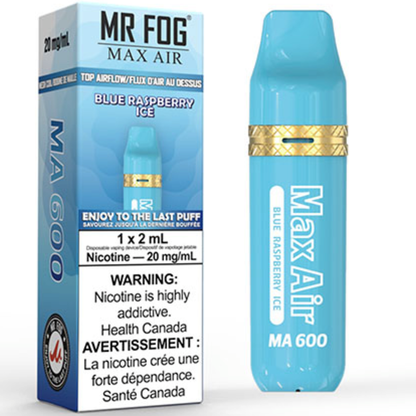 MR FOG MAX AIR MA600 Disposable Vape - Blue Raspberry Ice Cloud Island Vapour MR FOG MAX AIR MA600 Disposable Vape - Blue Raspberry Ice Cloud Island Vapour
