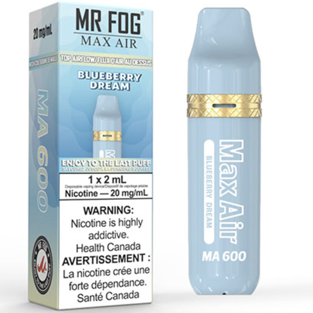 MR FOG MAX AIR MA600 Disposable Vape - Blueberry Dream Cloud Island Vapour MR FOG MAX AIR MA600 Disposable Vape - Blueberry Dream Cloud Island Vapour
