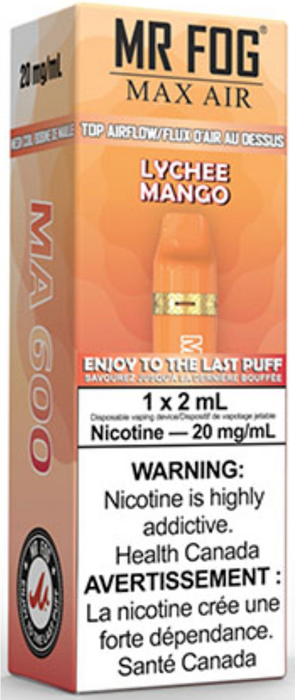 MR FOG MAX AIR MA600 Disposable Vape Lychee Mango