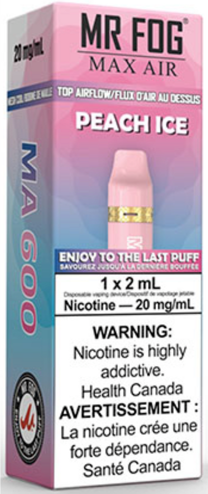 MR FOG MAX AIR MA600 Disposable Vape Peach Ice