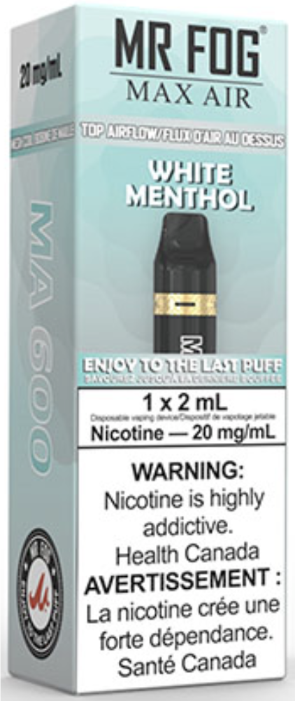 MR FOG MAX AIR MA600 Disposable Vape White Menthol