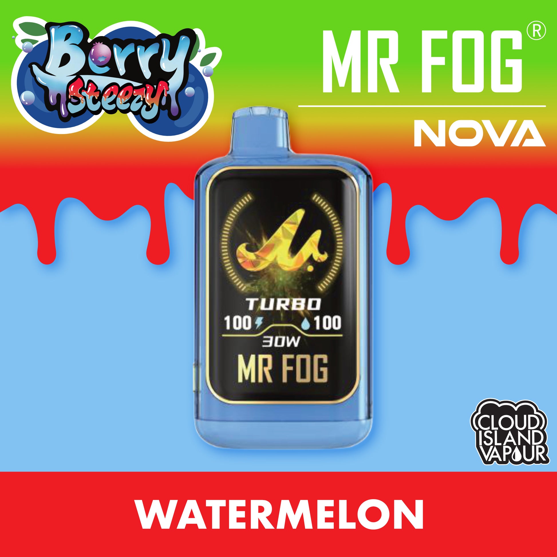 mr fog nova watermelon MR FOG NOVA 36K Disposable Vape