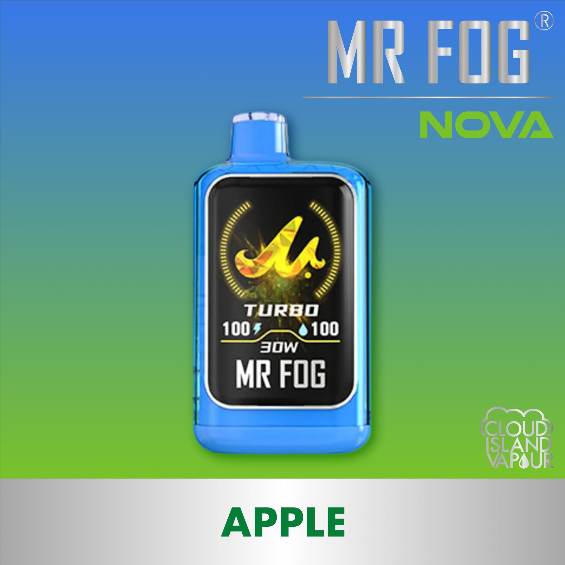 MR FOG NOVA 36K Disposable Vape - Blue Razz Steezy Apple Cloud Island Vapour MR FOG NOVA 36K Disposable Vape - Blue Razz Steezy Apple Cloud Island Vapour