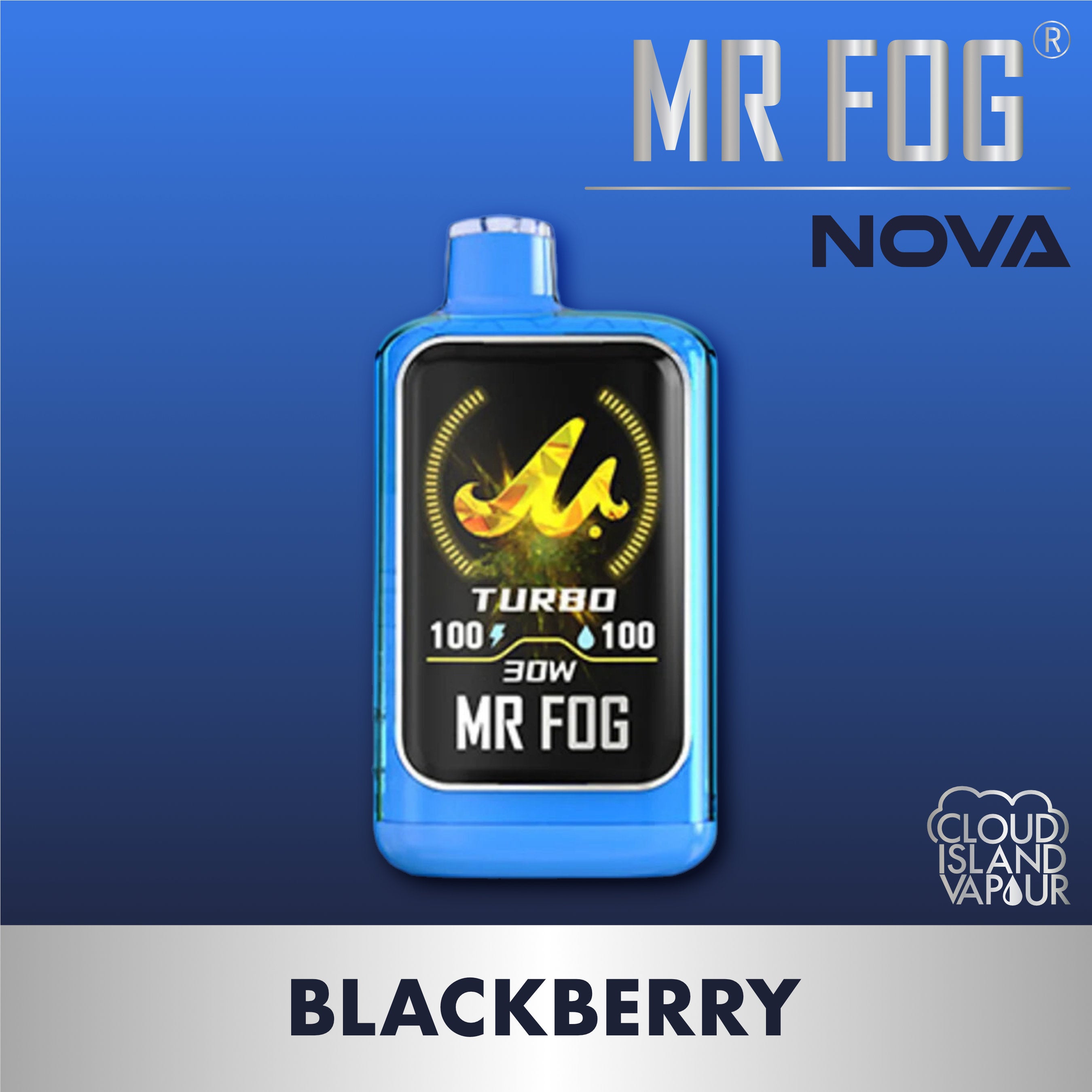 MR FOG NOVA 36K Blue Razz Steezy Disposable Vape – Cloud Island Vapour