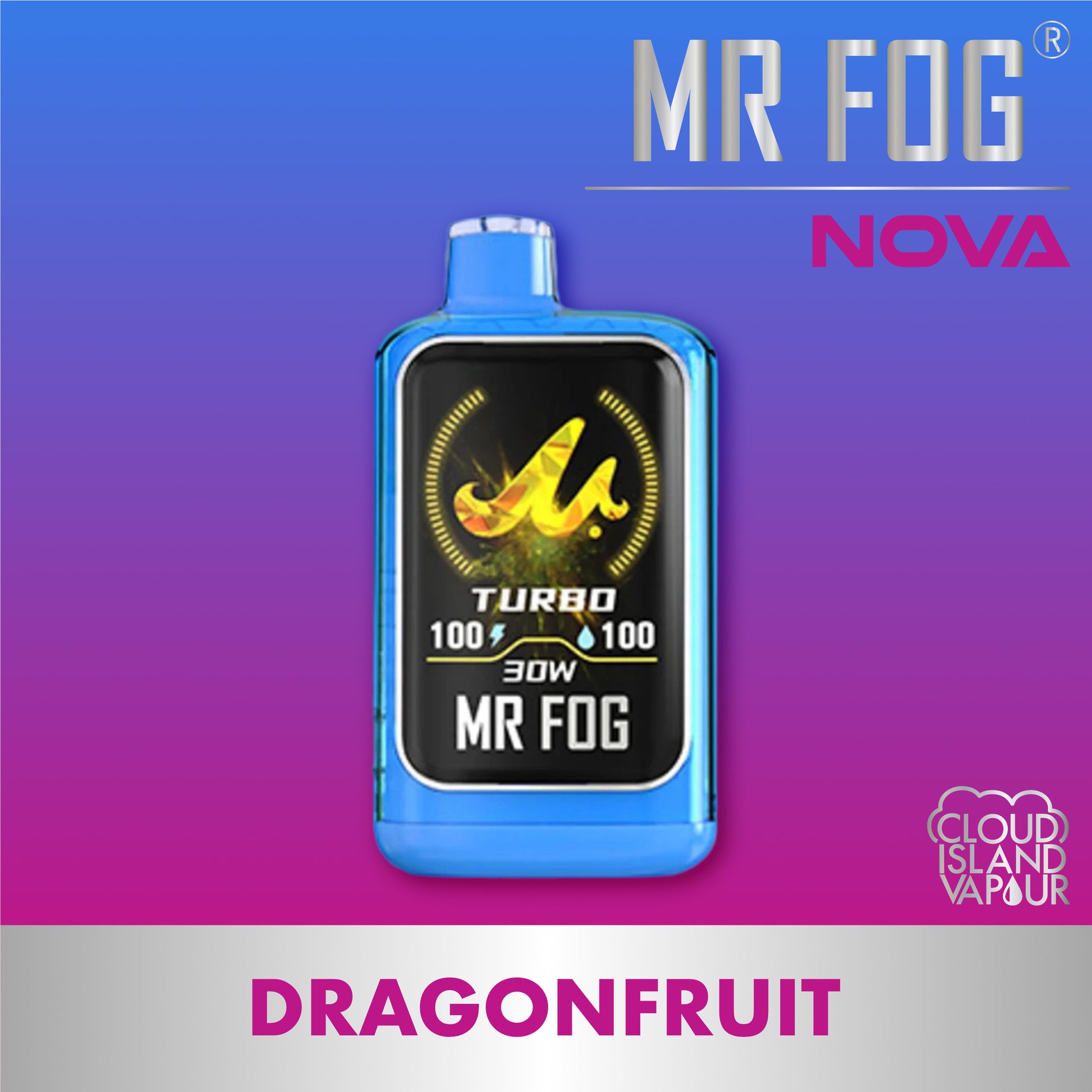 MR FOG NOVA 36K Disposable Vape - Blue Razz Steezy Dragonfruit Cloud Island Vapour MR FOG NOVA 36K Disposable Vape - Blue Razz Steezy Dragonfruit Cloud Island Vapour