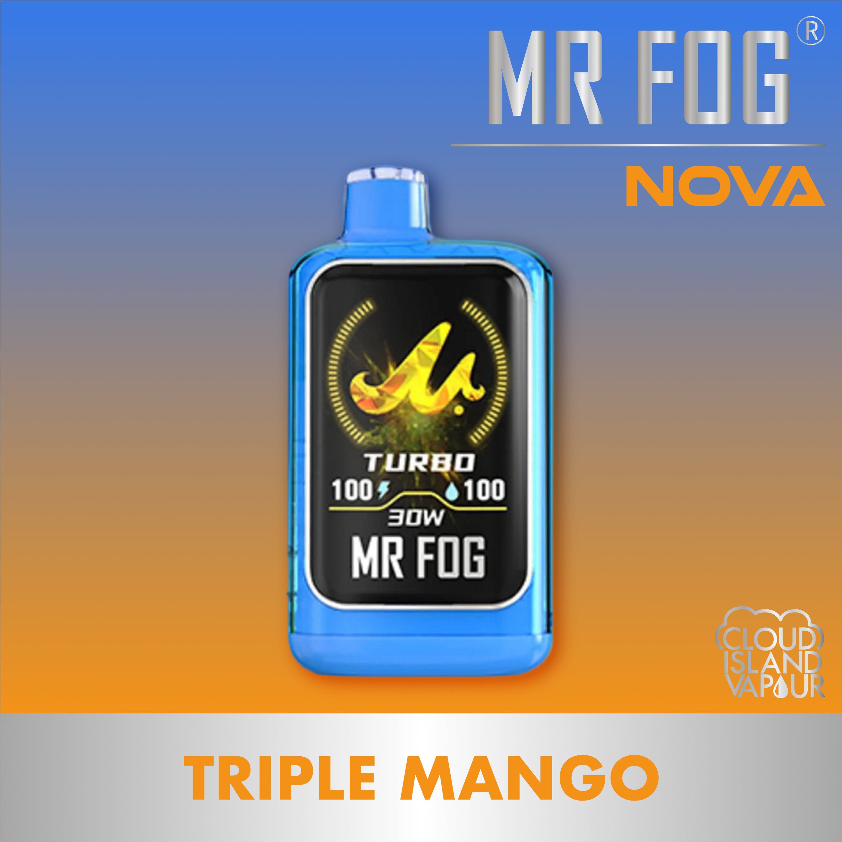 MR FOG NOVA 36K Disposable Vape - Blue Razz Steezy Triple Mango – Cloud ...