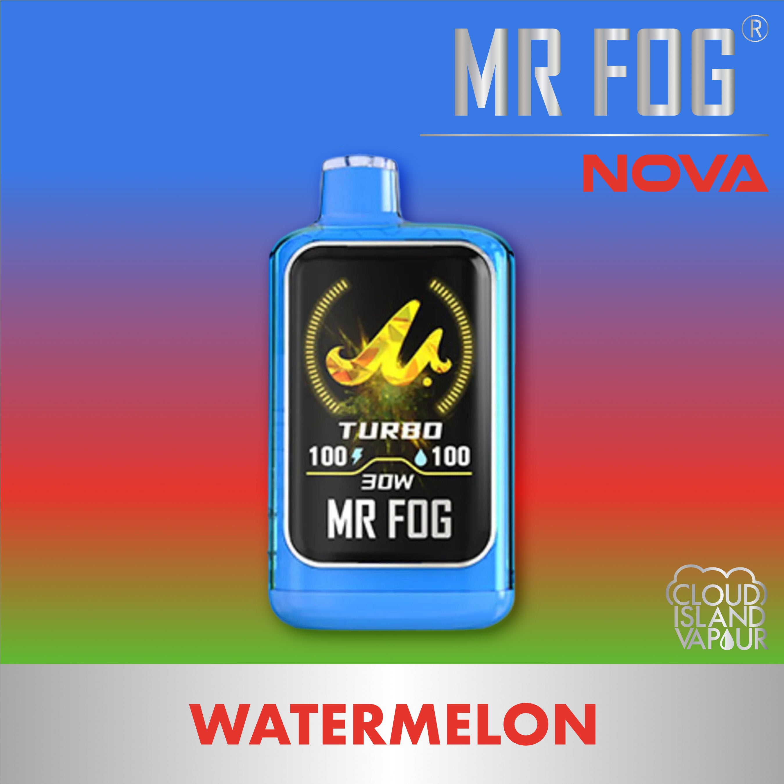 MR FOG NOVA 36K Disposable Vape - Blue Razz Steezy Watermelon – Cloud ...