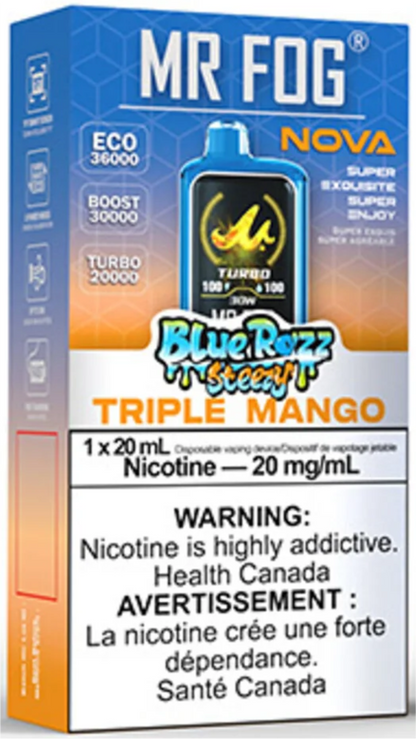 Mr Fog Nova Triple Mango MR FOG NOVA 36K Disposable Vape Mr Fog Nova Triple Mango MR FOG NOVA 36K Disposable Vape