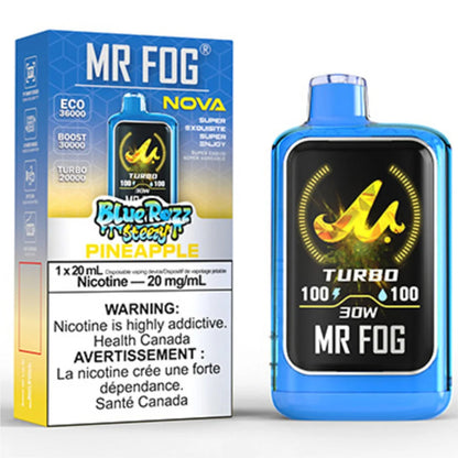 MR FOG NOVA Disposable Vape Blue Razz Steezy Pineapple