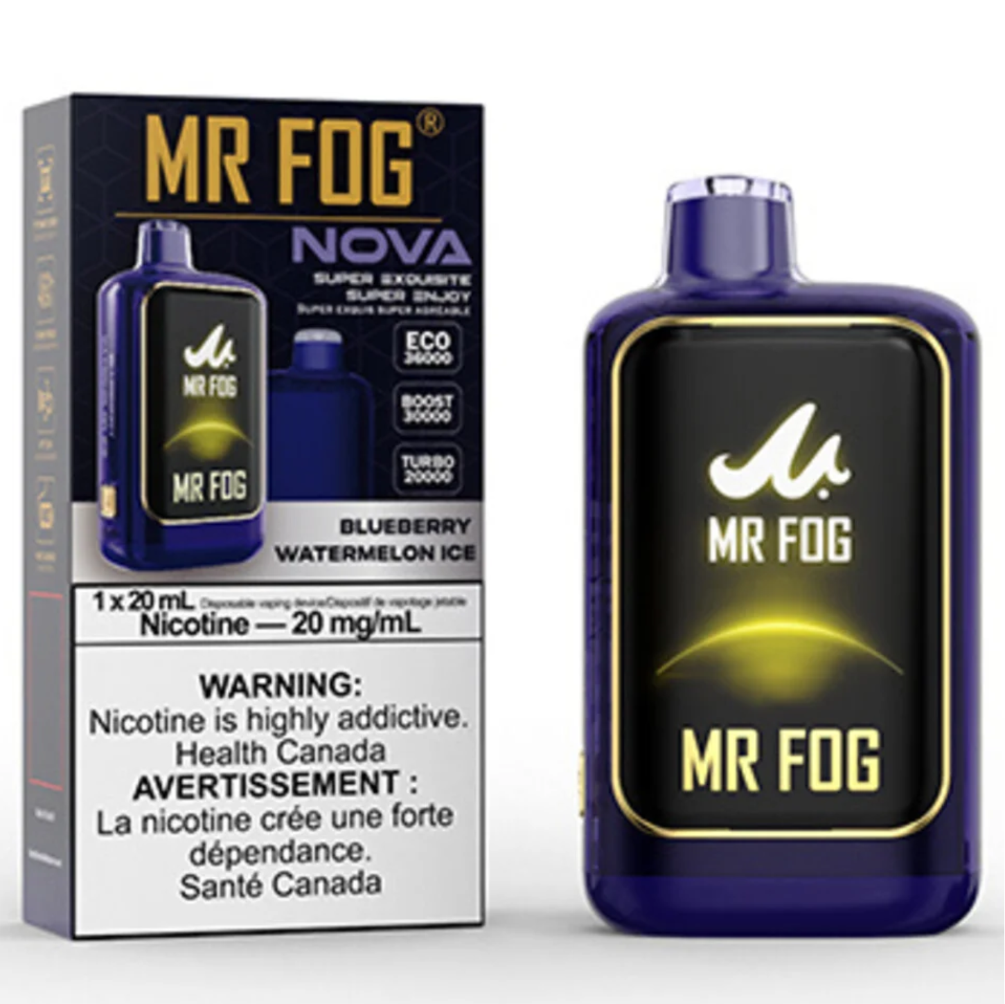 mr fog nova blueberry watermelon ice Clear RAZ TN9000 Disposable Vape main image 0