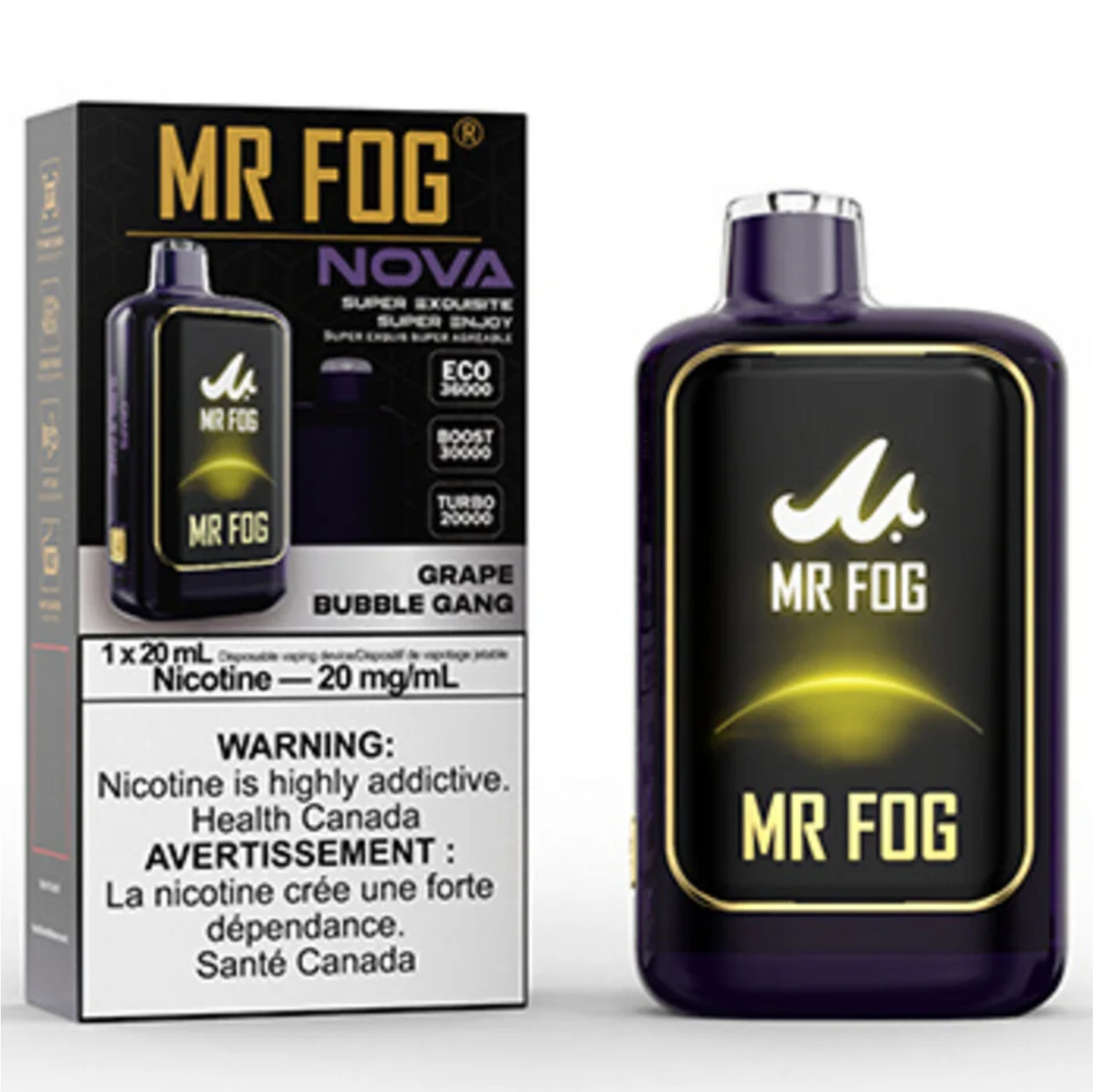 MR FOG NOVA Disposable Vape Grape Bubble Gang