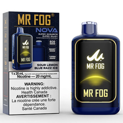 MR FOG NOVA Disposable Vape Sour Lemon Blue Razz Ice