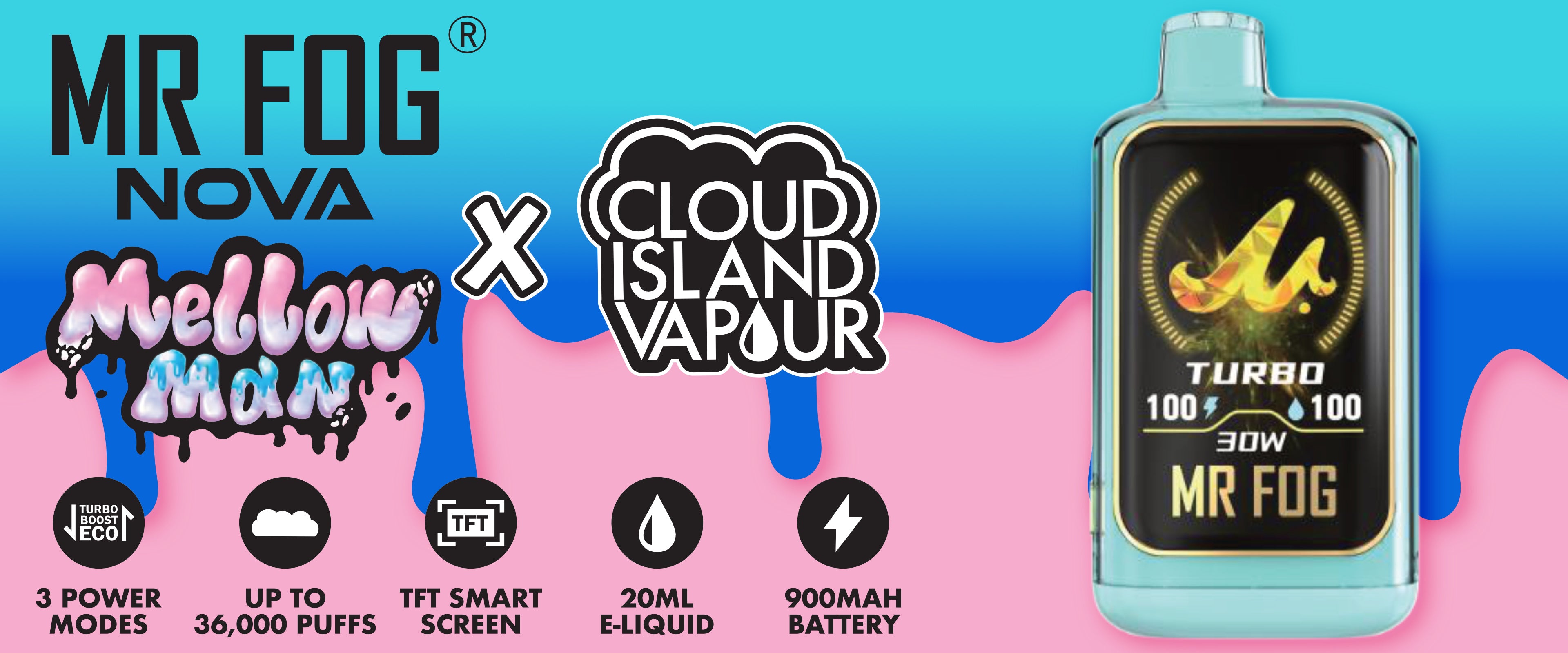 MR FOG NOVA Mellow Man Disposable Vape Banner