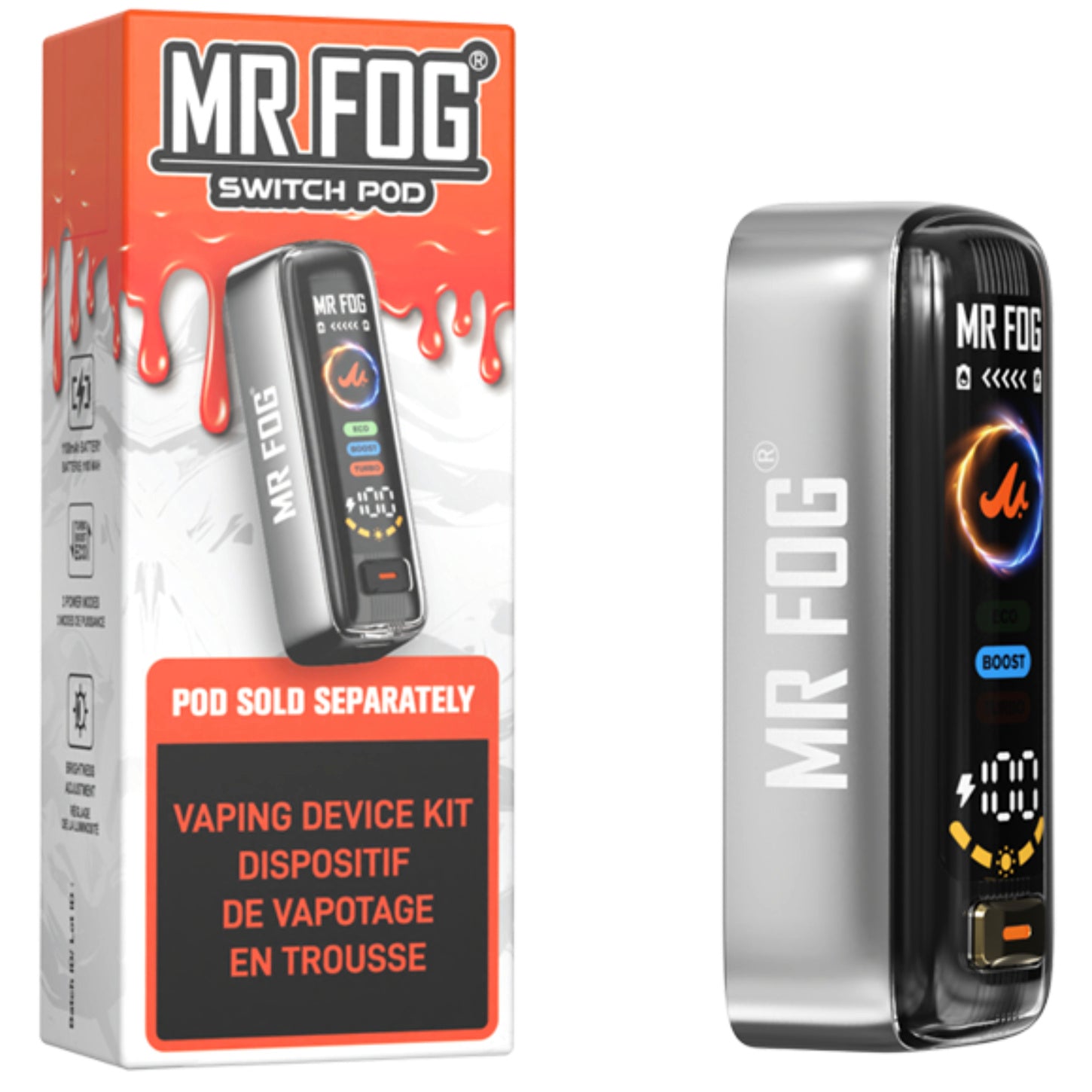 MR FOG SWITCH POD Device - Silver MR FOG SWITCH POD Device - Silver